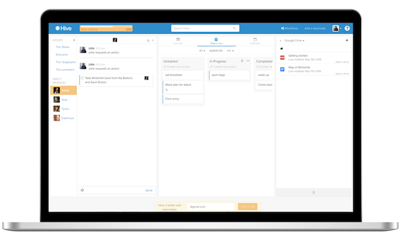 Hive screenshot